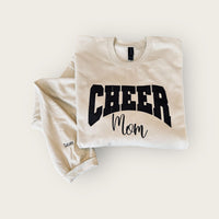 Custom Cheer Mom Sweatshirt – Personalized Embroidered Crewneck with Glitter Vinyl