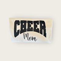 Custom Cheer Mom Sweatshirt – Personalized Embroidered Crewneck with Glitter Vinyl